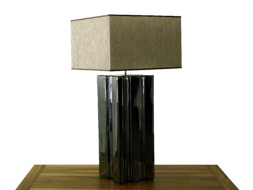 Dekoracyjna lampa do salonu MATRIX z ceramiczną podstawą