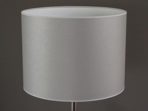 Srebrzysty cylindryczny abażur 50cm do lamp podłogowych [008812]