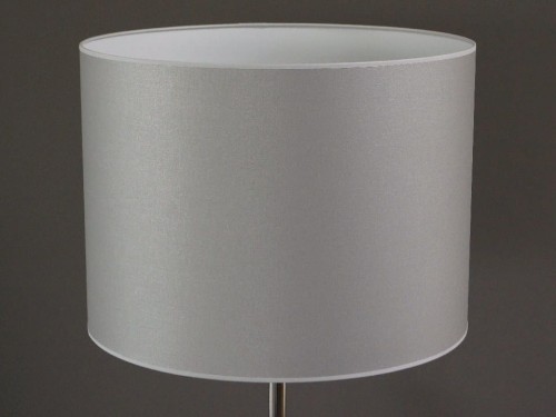Srebrzysty cylindryczny abażur 50cm do lamp podłogowych [008812]