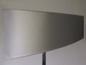 Srebrzysty spiczasty abażur 55cm [008984]