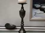 Czarny świecznik metalowy matowy 56cm [AZ01957]