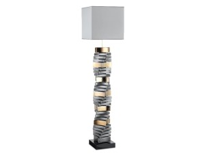 Lampa do salonu CAREA szaro złota 171cm [AZ02602] 