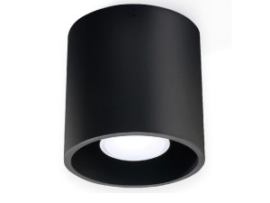 Cylindryczny plafon TUBO czarny [000532]