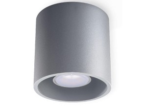 Aluminiowy plafon TUBO szary [000606]