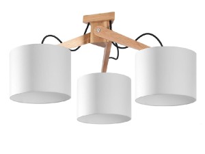 Triple wooden LEOCADIA ceiling lamp [001634]