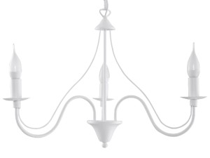 Trójramienny żyrandol CHARLOTTE biały [003175]