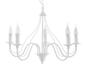 Pięcioramienny żyrandol CHARLOTTE biały [003176]