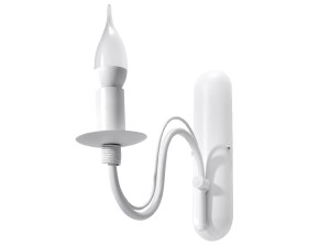 Metalowy kinkiet CHARLOTTE biały [003178]