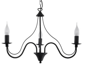 Trójramienny żyrandol CHARLOTTE czarny [003179]