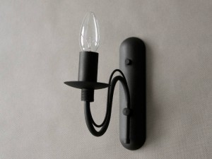 Metalowy kinkiet CHARLOTTE czarny [003186]