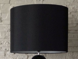 Duży czarny abażur walec 50cm do lamp podłogowych [008548]