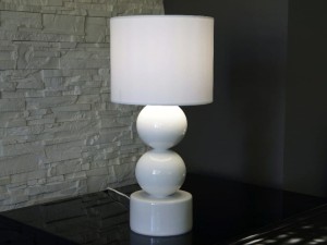 Ceramiczna lampka nocna PERLA II biała 51cm [AZ02102]