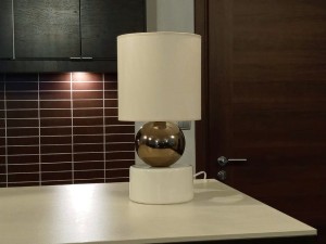 Lampka nocna PERLA I kremowo złota 39cm [AZ01096]