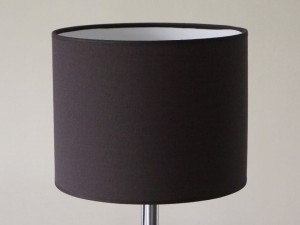 Brązowy cylindryczny abażur 25cm do lampek nocnych [008820]