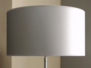 Srebrzysty abażur walec 42cm [008983]