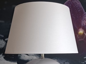 Biały perkalowy abażur stożek 25cm [008251]