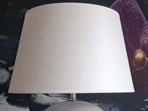 Biały perkalowy abażur stożek 25cm [008251]