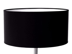 Czarny cylindryczny perkalowy abażur 40cm [008556]