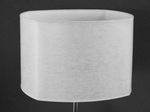 Duży biało srebrny abażur wyoblony kwadrat 50cm [008819]  