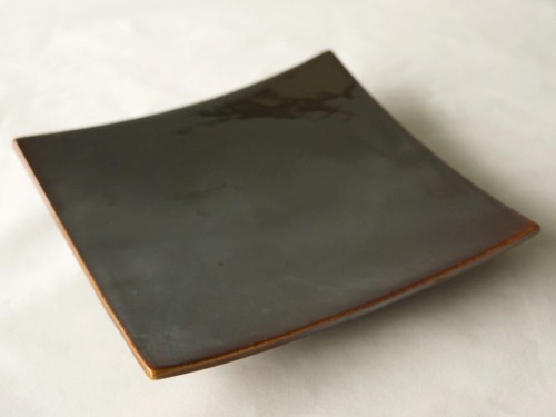 Patera ceramiczna opalizujący brąz 20cm [005664] 