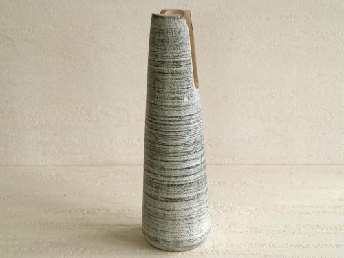 Wooden vase with cut 26cm [002900]