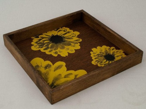 TOURNESOL square wooden tray 32cm [003368]