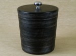 Drewniany pojemnik na lód z metalowym wkładem 23cm [AZ00529]