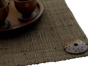 Brown raffia placemat 33x48cm [AZ00660]