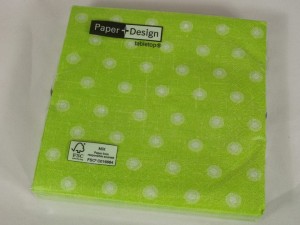 Green paper napkins with wheels [AZ01450]
