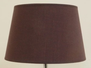 Stożkowy brązowy bawełniany abażur 30cm [008552]