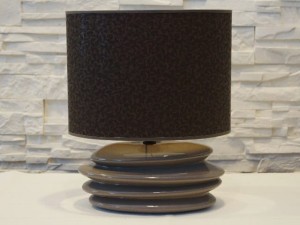 Brązowa ceramiczna lampka nocna CARMELA 38cm [AZ02174]