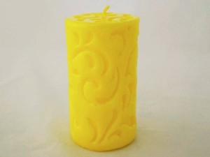 Żółta świeca walec Fiorentino 15cm [AZ02184]