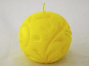 Żółta świeca kula Fiorentino 10cm [AZ02186]