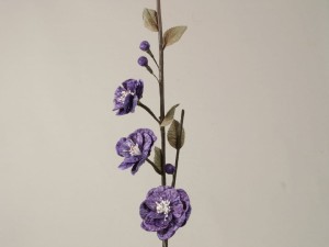 Sztuczny hibiscus dwa odcienie purpury 107cm [AZ01688]