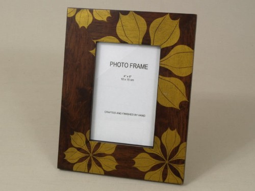 ESTRELLA photo frame 18x23cm with printed poinsetia [002824]
