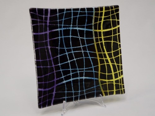 Square glass plate 29cm [AZ02270]