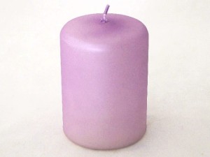 Crocus velvet pillar candle 7x10cm [007884]