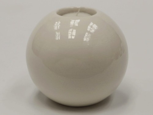 Cream ceramic T-light holder 13cm [AZ02317]