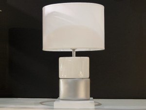 Lampka nocna CHANEA Petit srebrno biała 40cm [AZ02408]