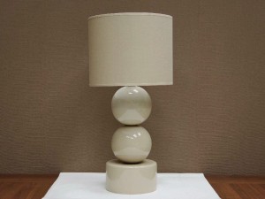 Lampka nocna ceramiczna PERLA II cappuccino 51cm [AZ02415]