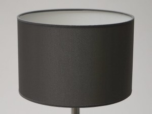Szary cylindryczny perkalowy abażur 30cm [008555]