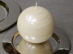 Decorated varnished ball candle 10cm [AZ02056]
