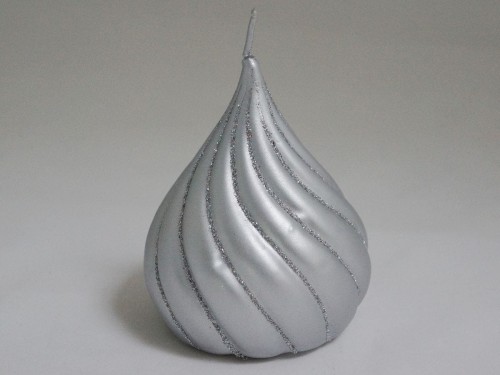 Świeca falista welwetowa gruszka 11cm [005802]