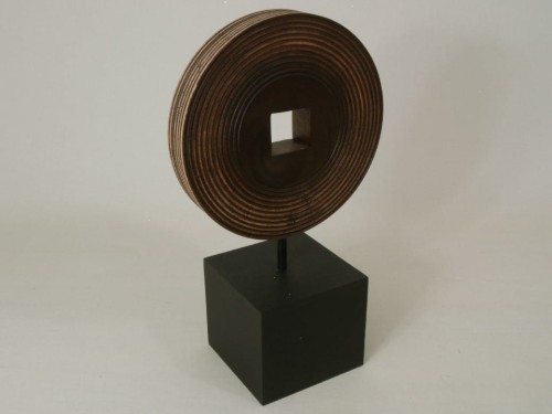 Dark bown wooden decoration 34cm [004104]