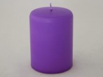 Lilac velvet pillar candle 10cm [007992]