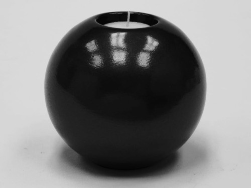Ceramic T-light 12x10cm Black [AZ02556]   