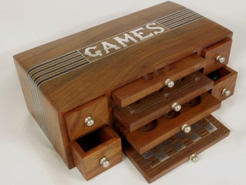 Wooden multi game box [AZ01559] in Wooden boxes