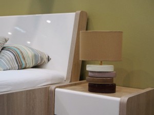 Lampka nocna ALISA beżowo brązowa 35cm [AZ01476]