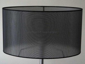 Czarny owalny przezroczysty abażur 46cm [008805]