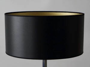 Black and gold cylindrical lampshade 40x20cm [008715]